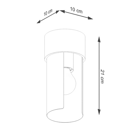 Lampa Sufitowa Oprawa Natynkowa 1x E27 Biała Flash Blue Sapphire SL.1673 Sollux