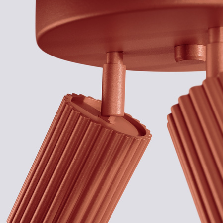 Lampa Sufitowa Plafon Tuba Spot 3x GU10 Ochra Czerwona Karbon Deep Space SL.1639 Sollux