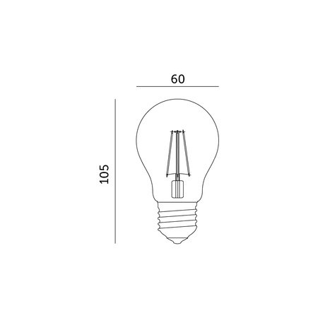 Żarówka LED E27 A60 11,5W 1521lm 3000K Ciepła 360° Filament KOBI FGS