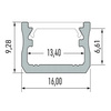 Profil LUMINES typ A Srebrny Anodowany do Taśm LED 2M