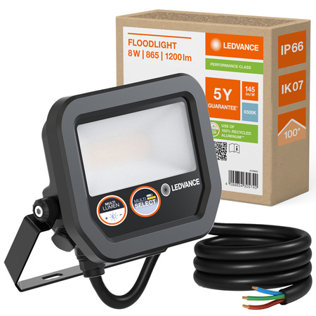 Naświetlacz LED Reflektor Zewnętrzny Lampa 10W 1200lm 6500K IP66 Czarny Floodlight Ledvance