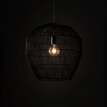 Lampa Sufitowa Wisząca E27 Czarna Skandynawska HAITI M 11167 Nowodvorski