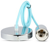 Lampa Wisząca Oprawa E27 Chromowy klosz z niebieskim kablem VT-7338 V-TAC