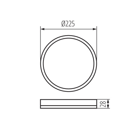 Plafon LED AZPO Lampa sufitowa 11.8W IP54  Czarny KANLUX