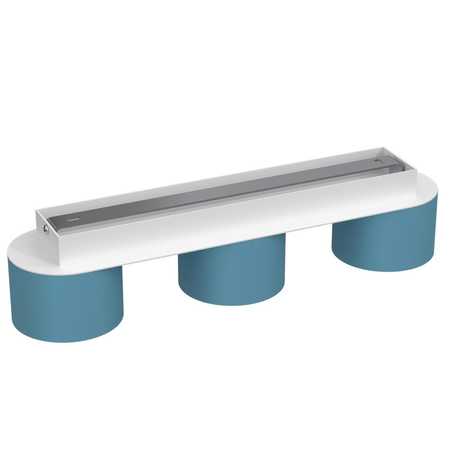 Lampa Sufitowa DIXIE Niebieska Biała 3xGX53 Listwa Milagro