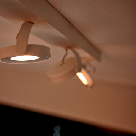 Lampa Sufitowa Reflektor LED 18W 2000lm 2200-2700K Ściemnialna WarmGlow Biała Clockwork Philips