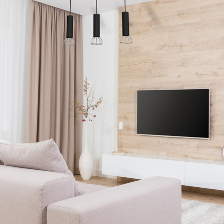 Lampa Wisząca Sufitowa DANTE Czarna Srebrna 3x mini GU10 Milagro