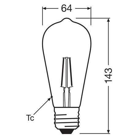 Żarówka LED ST64 Edison E27 5.8W = 60W 806lm 4000K Neutralna CRI90 300° Filament Ściemnialna SUPERSTAR PLUS CLASSIC Osram