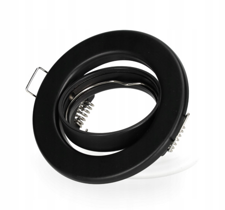 Oprawa Podtynkowa GU10 Halogenowa Wpuszczana Spot Oczko Czarna Okrągła Decoro Kobi