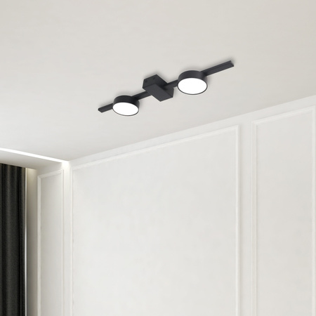 Lampa Sufitowa Natynkowa Punktowa 2x GX53 Czarna JOY Sanico Goldlux