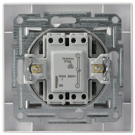 Łącznik Włącznik Jednobiegunowy z Podświetleniem z Ramką Podtynkowy SCHNEIDER ASFORA