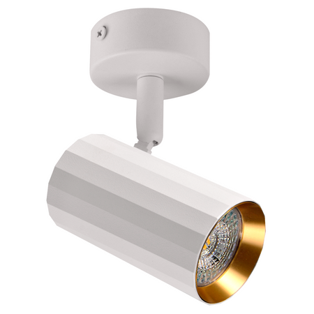 Oprawa Ścienno-Sufitowa Reflektor Punktowy GU10 Biała Złota NICEA Sanico Goldlux