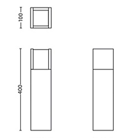 Lampa Ogrodowa Zewnętrzna SŁUPEK 40cm LED 6W 600lm 4000K IP44 Arbour Philips