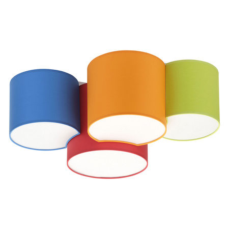 Lampa Sufitowa MONA KIDS Dziecięca Plafon Wielokolorowa Nowoczesna 4xE27 3276 TK Lighting