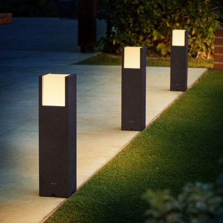 Lampa Ogrodowa Zewnętrzna SŁUPEK 40cm LED 6W 600lm 2700K IP44 Low Voltage 12V Philips