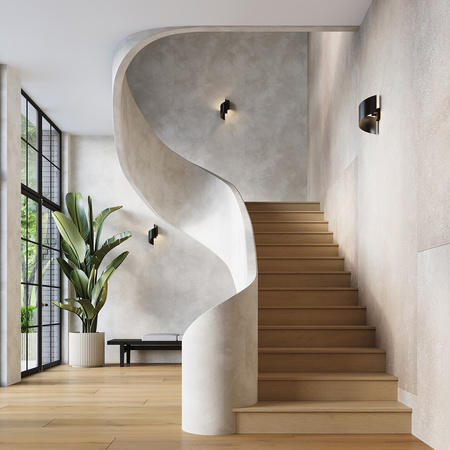 Lampa Ścienna Kinkiet G9 Nieregularna Czarna Nowoczesna Talassa Sollux