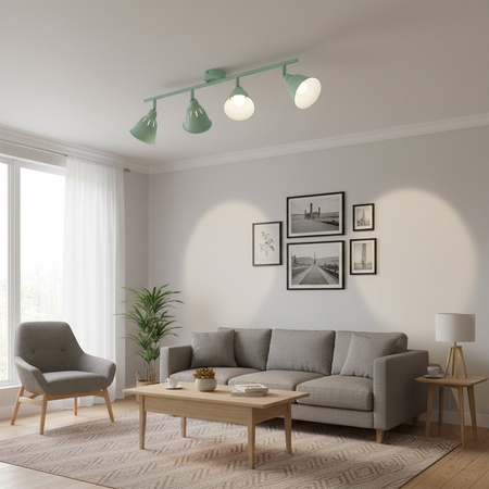 KINKIET FIONA oprawa ścienna 4xE14 do sufitu MIĘTA GOLDLUX (Polux)