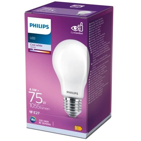 Żarówka LED E27 A60 8.5W = 75W 1055lm 4000K Neutralna FILAMENT LED Classic Philips
