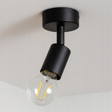 Lampa Ścienna Reflektor Kinkiet Spot E27 Ruchomy Czarny Eos Masterled