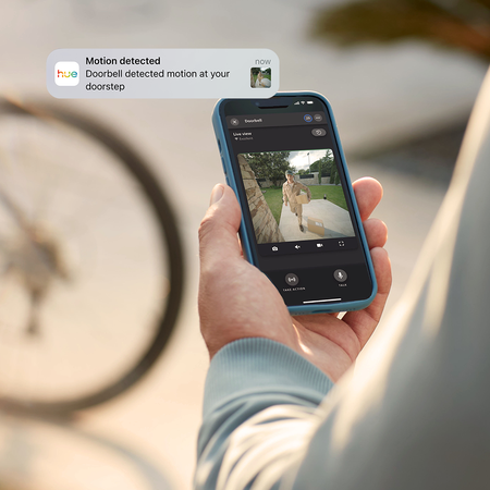 Inteligentny Wideodomofon Dzwonek do Drzwi z Kamerą 2K QHD 1440p CMOS Czarna SMART Zigbee WiFi Doorbell Secure Philips HUE