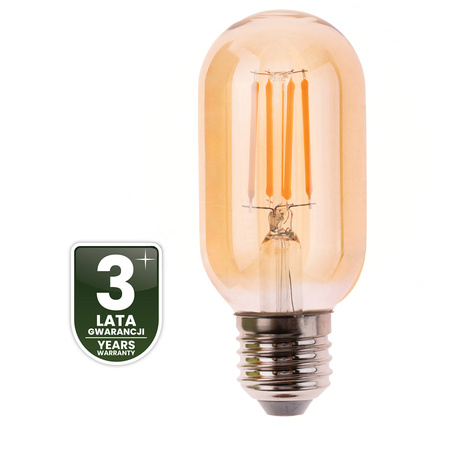 Żarówka LED E27 T45 4W = 40W 470LM 2000K Ciepła 360° Filament Amber LUMILED