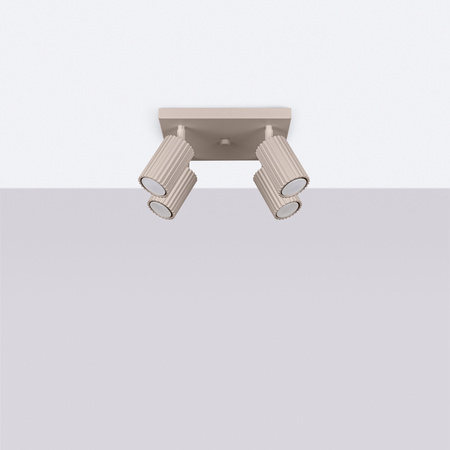 Lampa Sufitowa Plafon 4x GU10 Aluminiowa Taupe Karbon Deep Space SL.1769 Sollux