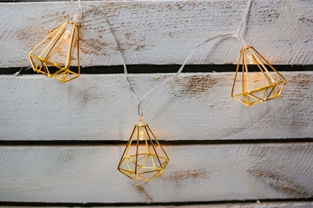 Girlanda świetlna LED na baterie Lampki dekoracyjne Diament metalowy 10x LED MILAGRO EKD4024