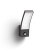 Kinkiet Ogrodowy Lampa Elewacyjna Zewnętrzna LED 12W 1100lm 2700K IP44 z Czujnikiem Ruchu i Zmierzchu Antracyt Splay Philips