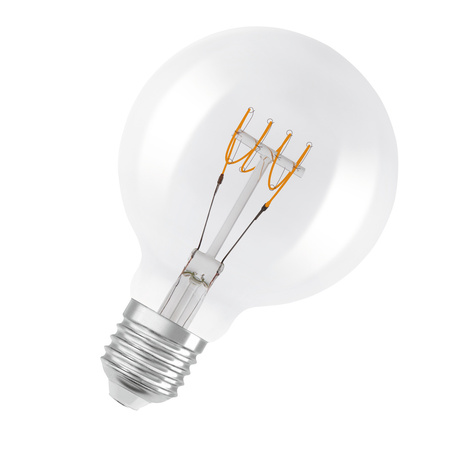 Żarówka LED Dekoracyjna G95 Kula E27 4.8W = 40W 470lm 2700K Ciepła 320° Filament Ściemnialna Vintage 1906 Osram