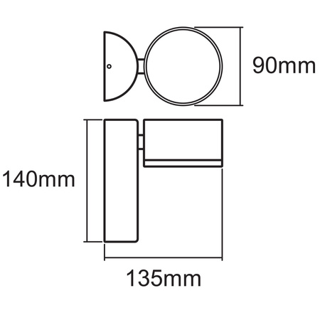 Lampa Ogrodowa Zewnętrzna Kinkiet Elewacyjny LED 8W 440lm 3000K IP44 Szary Endura Ledvance