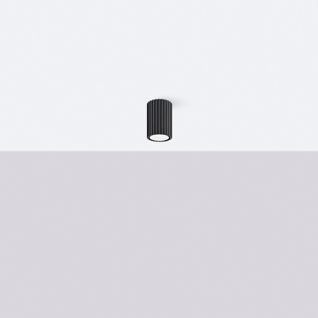 Lampa Sufitowa Reflektor Tuba Spot 1x GU10 Czarna Karbon Deep Space SL.1568 Sollux