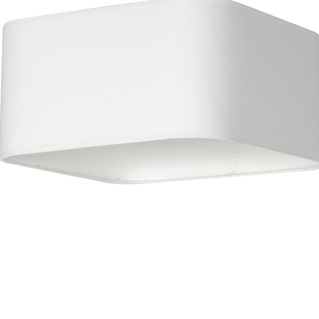 Lampa Sufitowa NAPOLI 1xE27 Biała Chrom Abażur Milagro