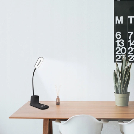 Lampka Biurkowa Nocna LED 3W 3000K - 6000K USB Dotykowa z Ładowarka QI NINA