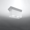 Lampa Sufitowa Oprawa Natynkowa 2x GU10 Prostokątna Biała Nowoczesna Quad Sollux