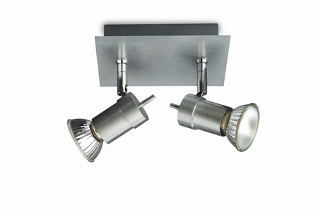 Lampa Sufitowa Reflektor Natynkowa 2x GU10 Aluminium Titan Philips