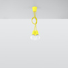 Lampa Sufitowa Wisząca Zwis 3x E27 Nieregularna Żółta Nowoczesna Diego Sollux