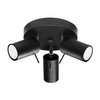 Lampa Sufitowa Oprawa Natynkowa SPOT TUBA Reflektor 3x GU10 Ruchoma Tubularna Czarna Nowoczesna Ring Sollux