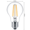 Zestaw 2x Żarówka LED E27 A60 7W = 60W 806lm 2700K Ciepła Filament PHILIPS