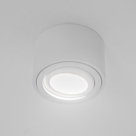 Oprawa Natynkowa HALOGENOWA Tuba Spot Ruchoma Okrągła Biała 50mm + Wkład LED 7W 3000K AMAT-S LUMILED