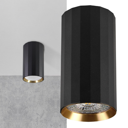 Oprawa Natynkowa Punktowa Spot GU10 Czarna Złota NICEA Sanico Goldlux