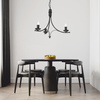 Lampa Wisząca Sufitowa LUCY 3xE14 Żyrandol Czarna Klasyczna LM-3.153 Lamkur