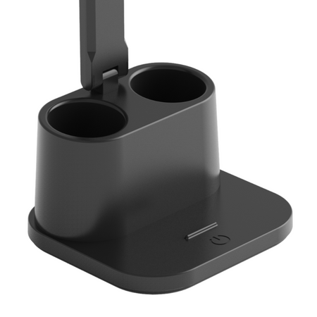 Lampka Biurkowa LED Stołowa Organizer 6W 400lm 4000K Neutralna 120° Czarna Ściemnialna Bari Sanico Goldlux