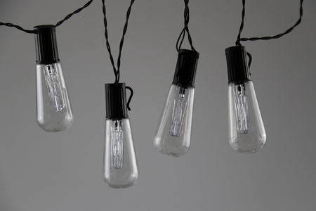 Girlanda Ogrodowa LED Bateryjna 2,6m na baterie 2xAA EDISON Czarna GOLDLUX (Polux)