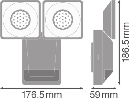 Naświetlacz LED Reflektor Zewnętrzny Lampa LED z Czujnikiem Ruchu i Zmierzchu 16W 1500lm 4000K Neutralna Szary IP55 Endura Osram