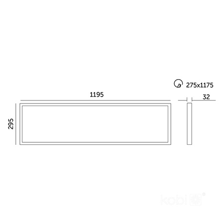 Panel LED Natynkowy 40W 5200lm 120° CCT Biały 30x120cm Capri Pro Kobi