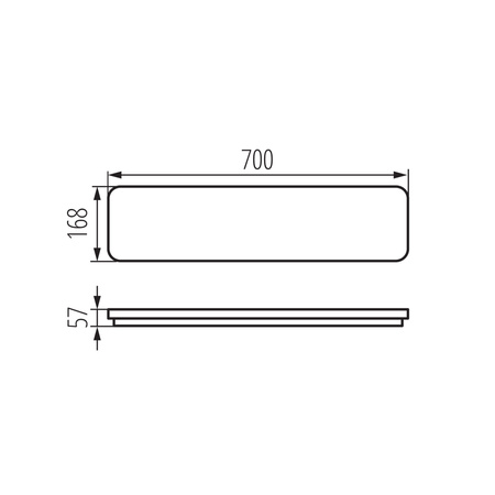 Oprawa Liniowa Lampa Sufitowa LED 24W 70cm 2600lm CCT 140° IK08 Prostokątna Natynkowa Biała LINCEA Kanlux