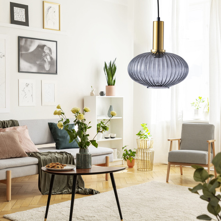 Lampa Wisząca Sufitowa NORFOLK E27 Zwis Dymiona GOLDLUX (Polux)