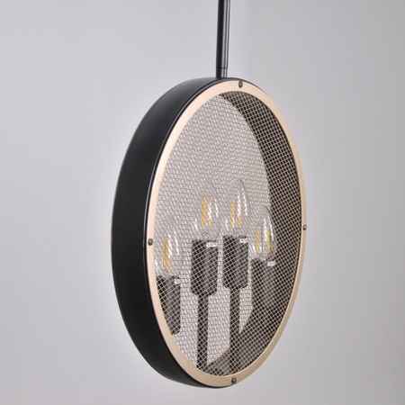 Lampa wisząca sufitowa retro vintage 4x E14 czarny + złoty ARETE IL MIO GOLDLUX (Polux)