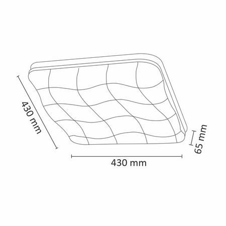 Plafoniera LED Oprawa Sufitowa Polaris B045 72W 4320lm 2700-6500K 43cm GOLDLUX (Polux) + Pilot