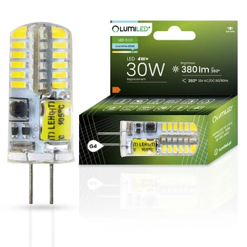 Żarówka LED G4 KAPSUŁKA 4W = 30W 380lm 6500K Zimna LUMILED